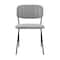 Armen Living Carlo Gray Velvet and Metal Dining Room Chairs, PK2 LCCOSIBLGR - alternate 3